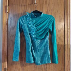 Alexandra Collection Near to You Y14 teal floral dance just for kix costume